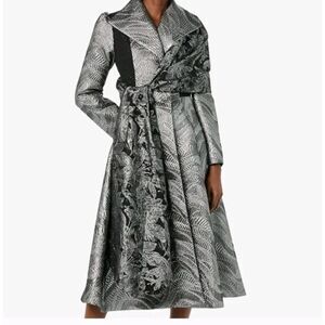 MAKING THE CUT womens Metallic Jaquard Coat & Scarffashion-jackets Size: XS-LG